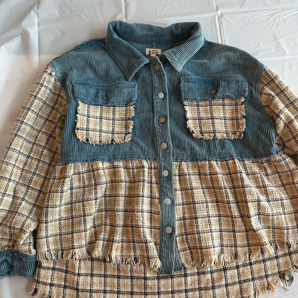 POL Jackets & Blazers - POL tweed and corduroy shacket size M neo-cowgirl has a few loose threads GUC